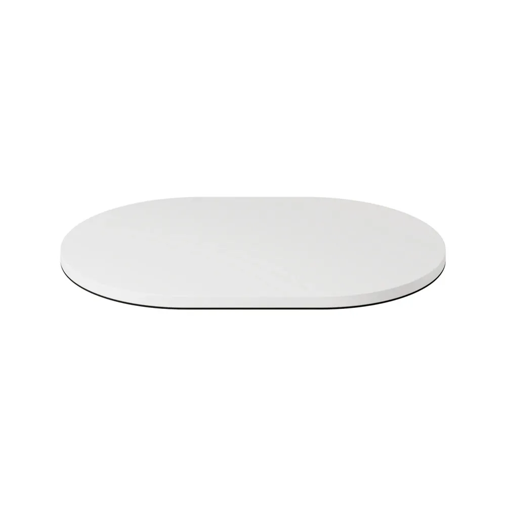 Base métallique ovale pour lampe de table MAG-Y – Blanc mat