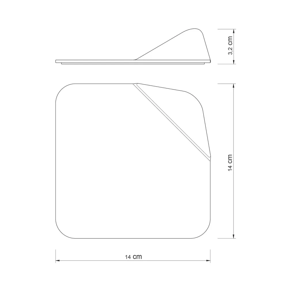 Base métallique pour surfaces planes pour lampe Magnetico! - Bronze satiné