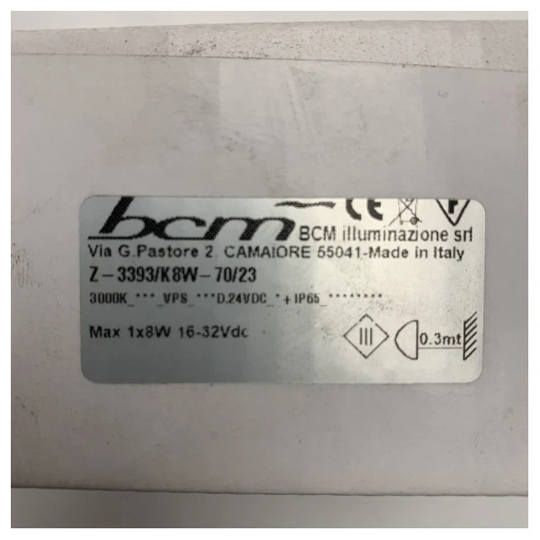 BCM Marine LED Spot Light 8W 3000K IP65 12 / 24V - 3393/K8W-70/2