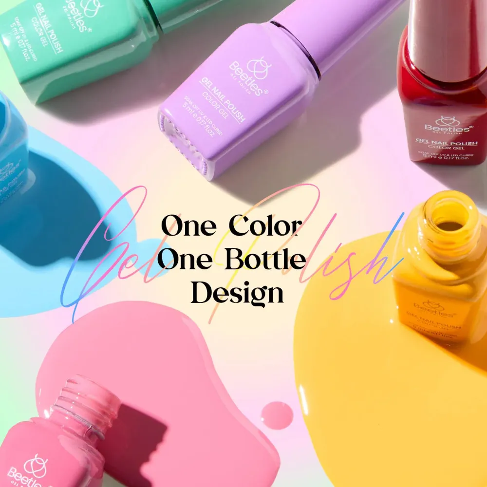 Beetles Gel Polish Kit – 68 pièces avec lampe UV et 35 couleurs Mood Mosaic
