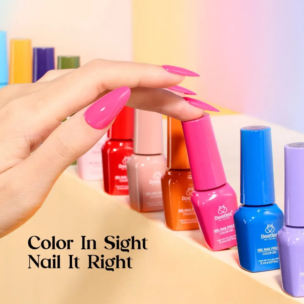 Beetles Kit Vernis Gel avec Lampe UV – 25 Teintes et Accessoires Pour Manucure à Domicile beetles Gel Polish