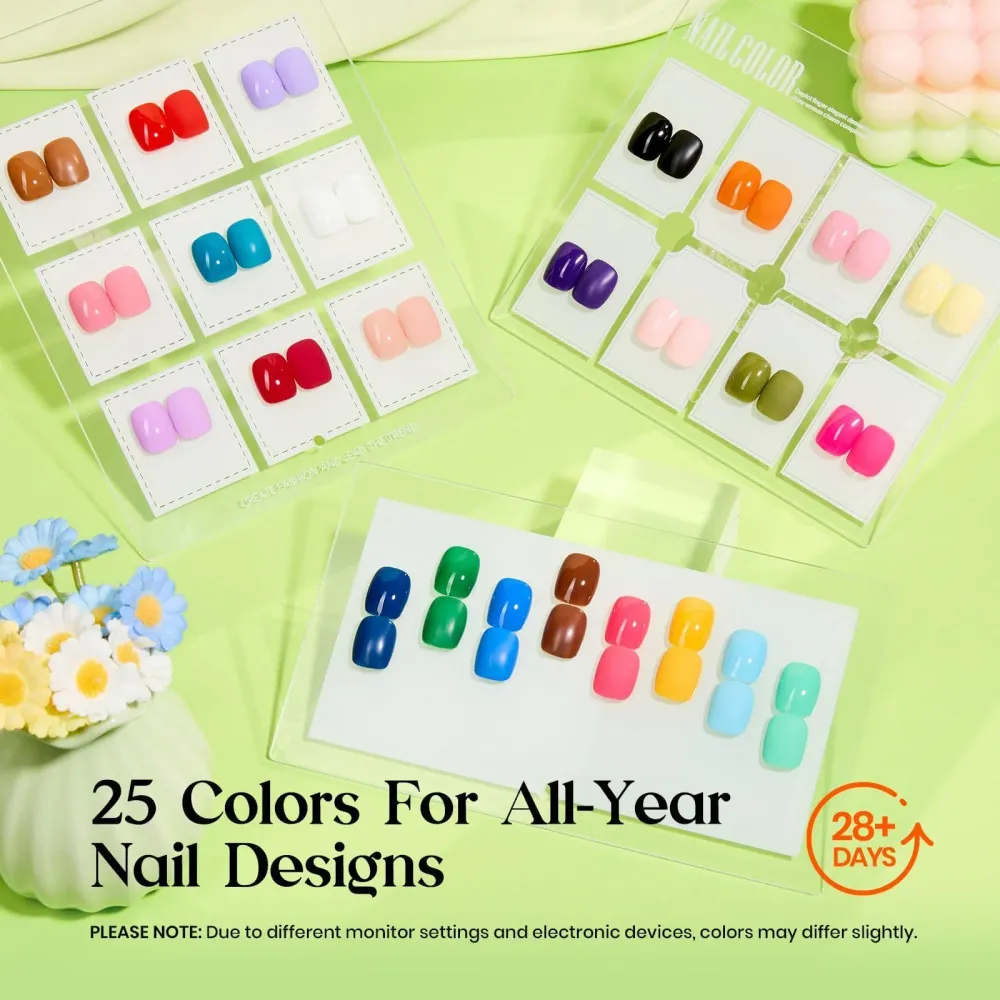 Beetles Kit Vernis Gel avec Lampe UV – 25 Teintes et Accessoires Pour Manucure à Domicile beetles Gel Polish