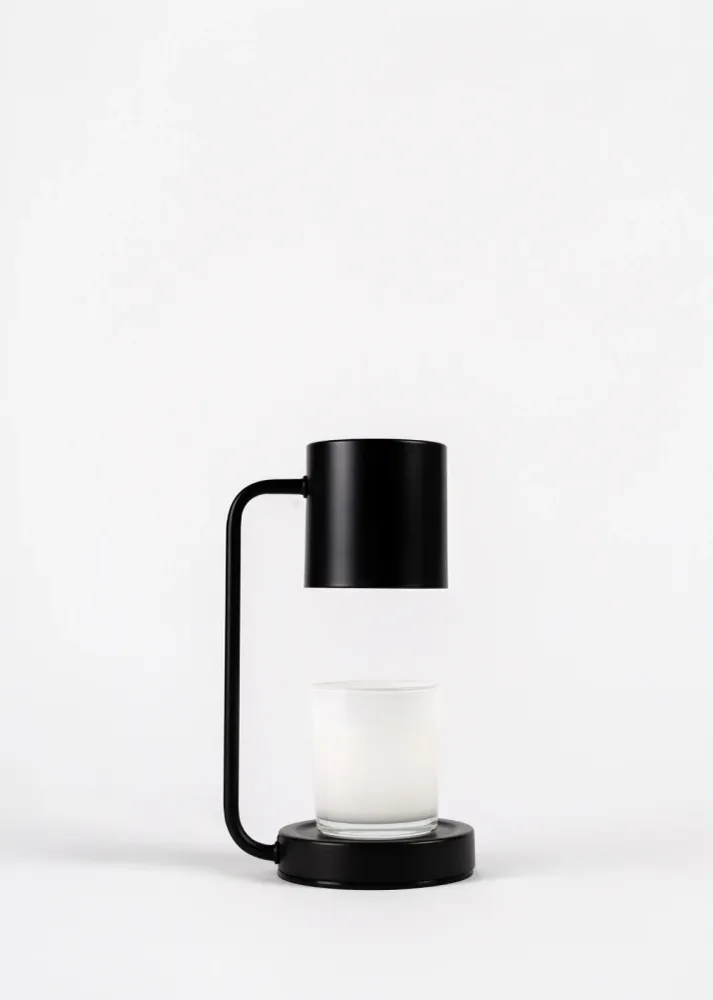 Lampe chauffe bougie noire BLANK