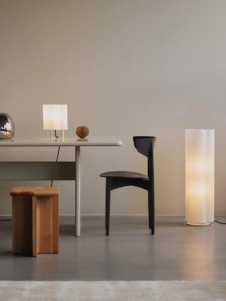 Boe Floor Lamp - Silver/Natural