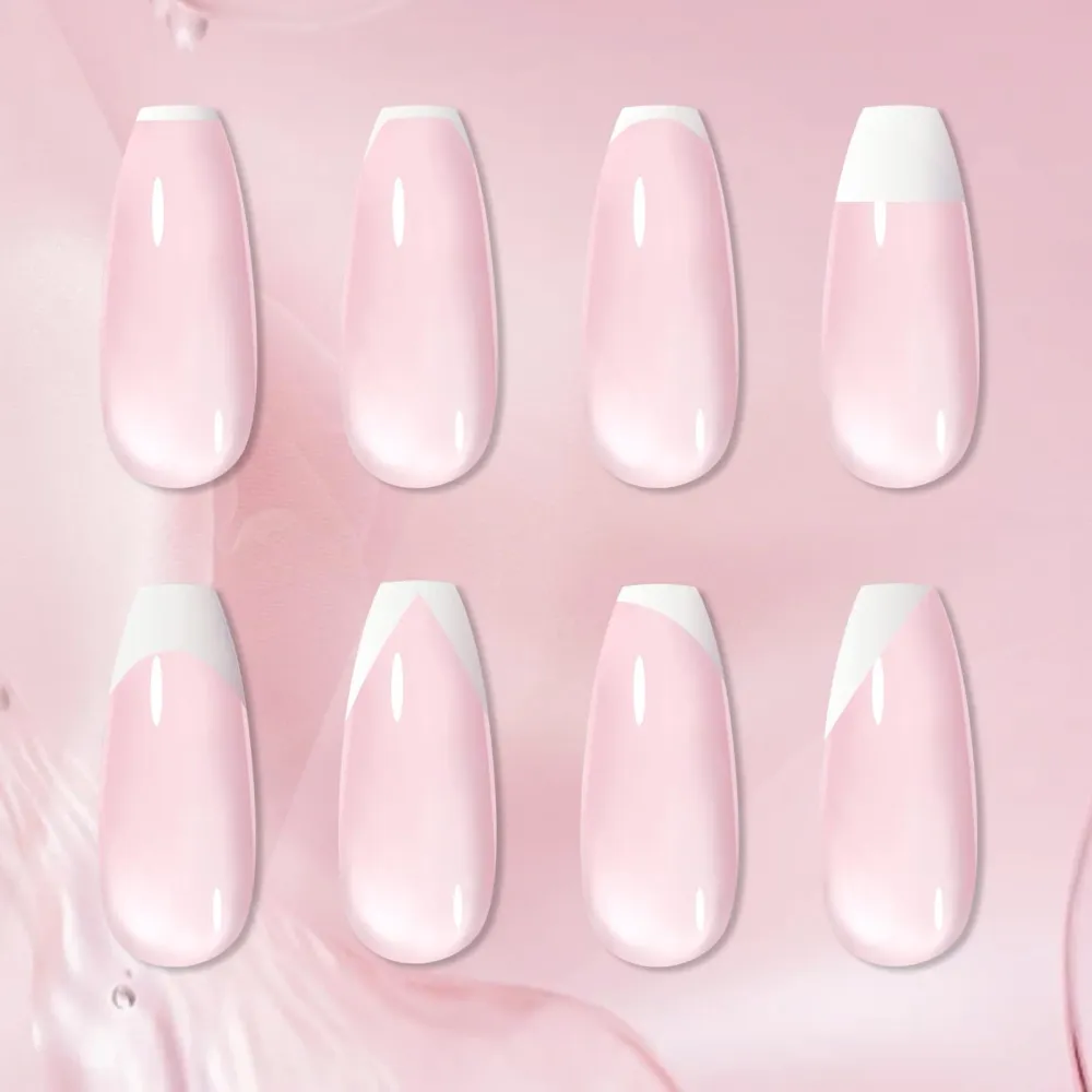 Born Pretty Kit Manucure Française : Stampe Ongles, Gel Blanc et Rose, Lampe UV/LED