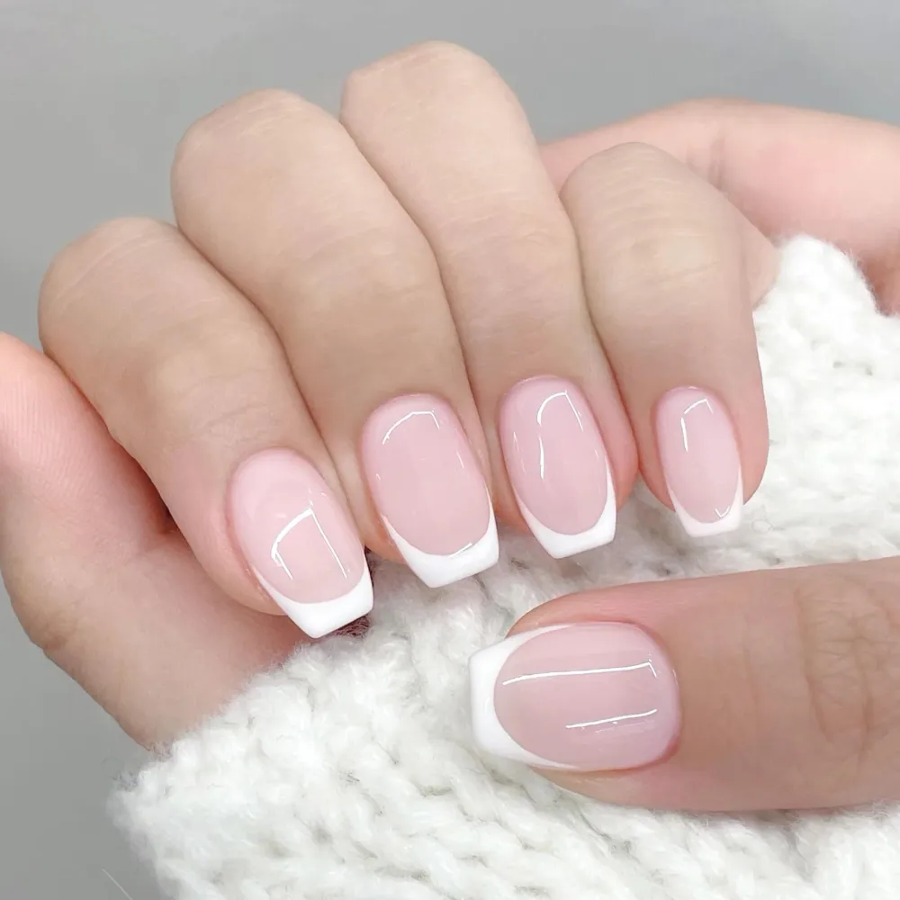 Born Pretty Kit Manucure Française : Stampe Ongles, Gel Blanc et Rose, Lampe UV/LED