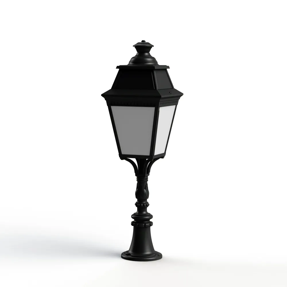 Borne Avenue 3 N°6 LED Warm Noir 000 Diffuseur opale 103125000