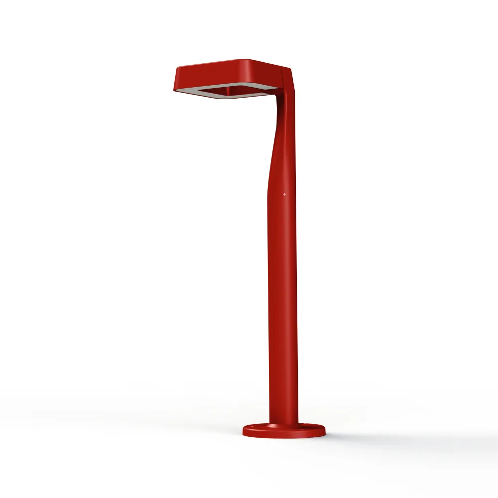 Borne Square N°2 LED 4000°K Rouge tomate 110 156003110