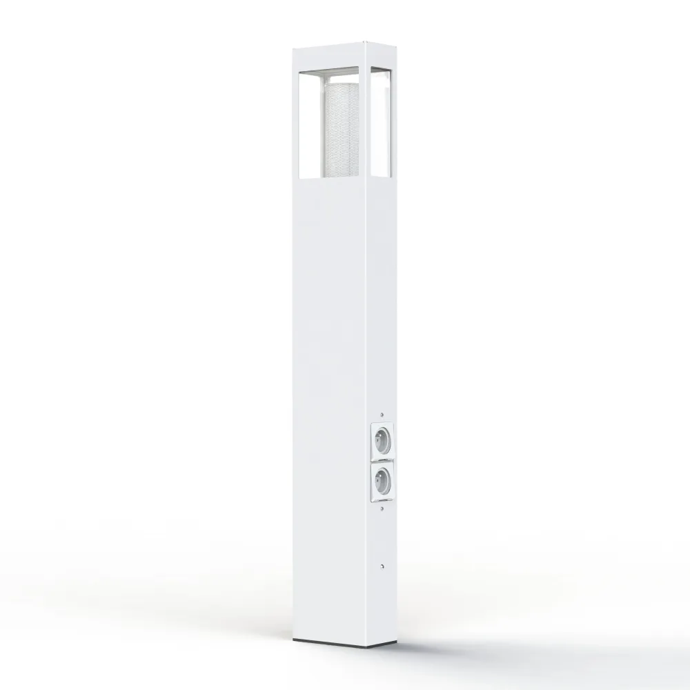 Borne Tétra N°4 prises E27 Blanc 001 162031001