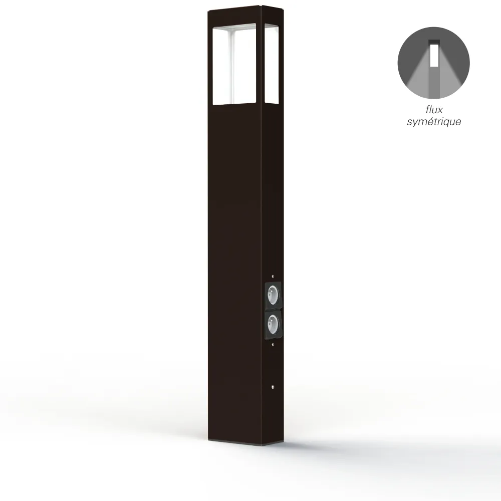 Borne Tétra N°4 prises LED 12w 2700°k Rouille 046 162233046