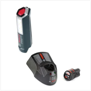 Bosch Professional GLI 12V-300 Lampe sans fil + 1x Batterie GBA 12 V 3,0 Ah + Chargeur GAL 1230