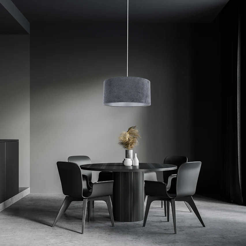 Suspension BPS Koncept Glamour 1L E27 gris foncé