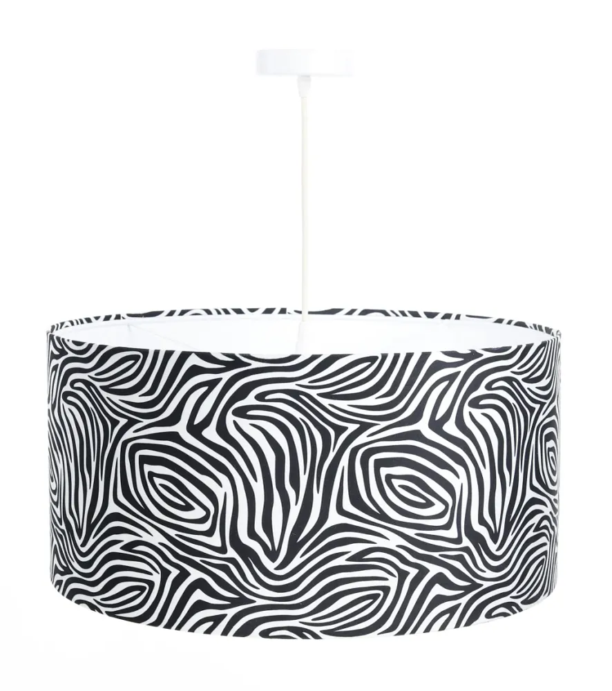 Suspension BPS Koncept Glamour 1L E27 noir/blanc
