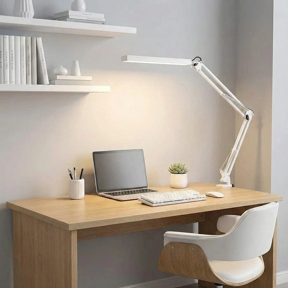 Lampe de Bureau LED AXEON : Bras articulé & Confort visuel Bureau Cosy