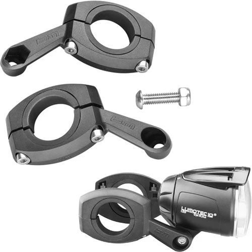 Busch + Müller Support de lampe de guidon pour phare dynamo noir/transparent