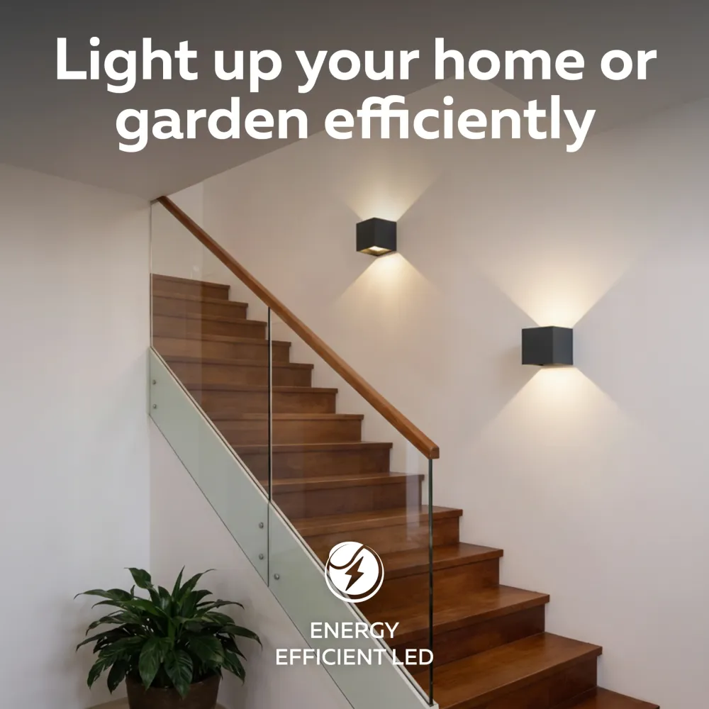 Calex Applique Murale LED Bari - Up & Down - Anthracite