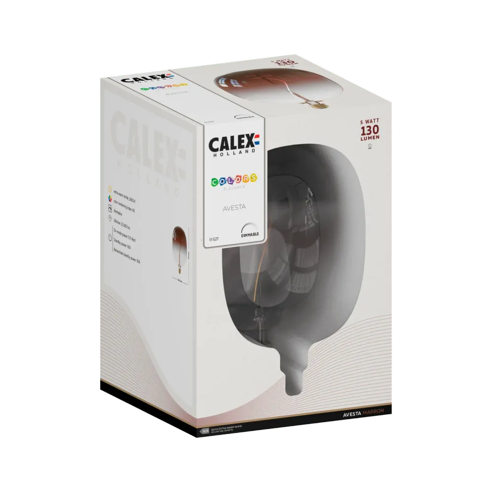 Calex Avesta Marron Ampoule LED - E27 - Marron