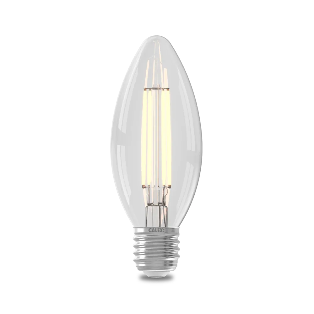 Calex Lampe LED à filament - E27 - B35 - Transparent