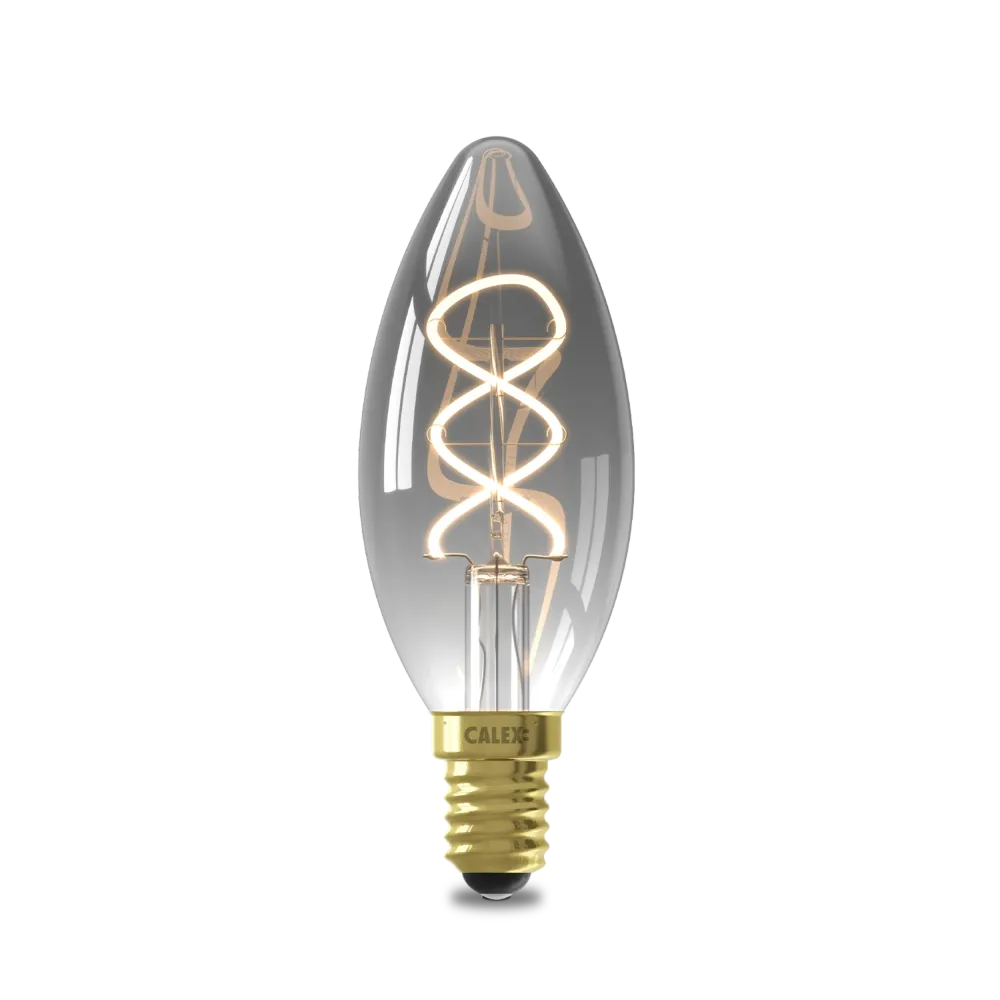 Calex Lampe LED à filament Flex - E14 - B35 - Titane