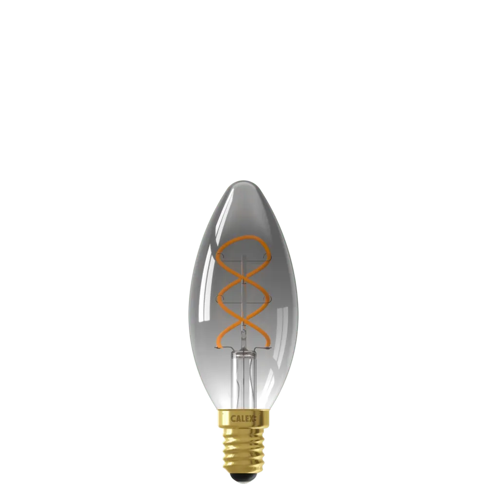 Calex Lampe LED à filament Flex - E14 - B35 - Titane