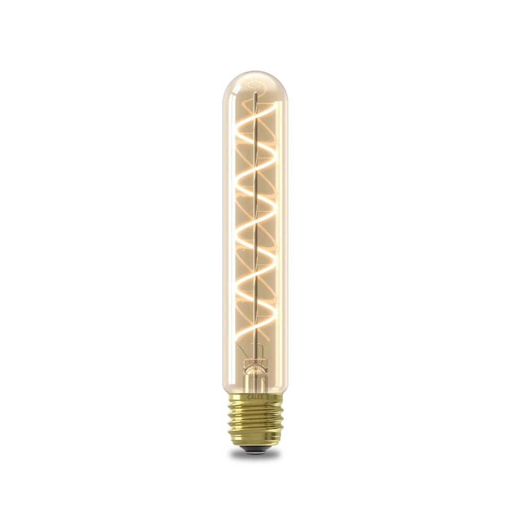 Calex Lampe LED à filament spirale - E27 - T32 - Or