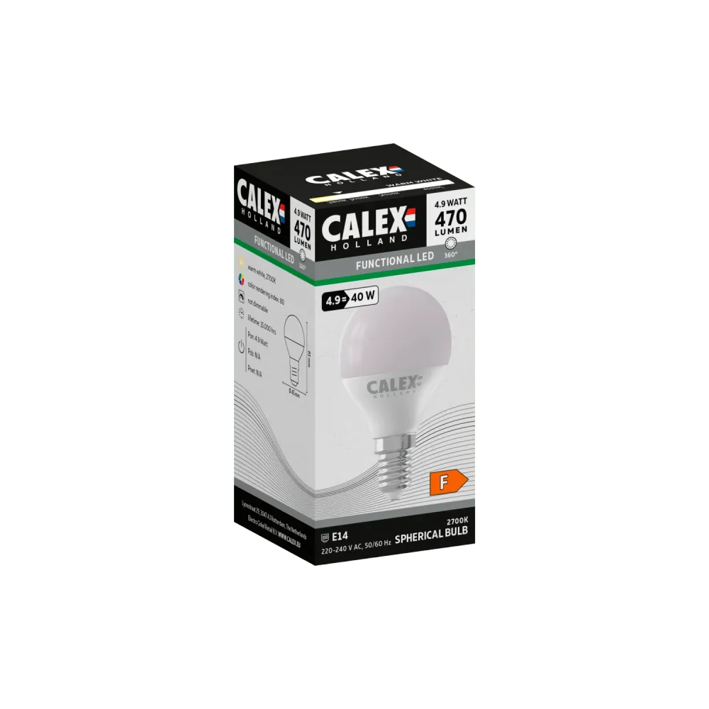 Calex Lampe LED SMD - E14 - P45 - Blanc