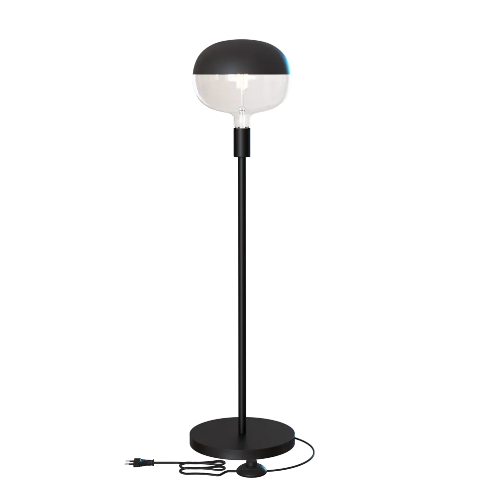 Calex Lampe de Table - E27 - avec interrupteur marche/arrêt - Noir