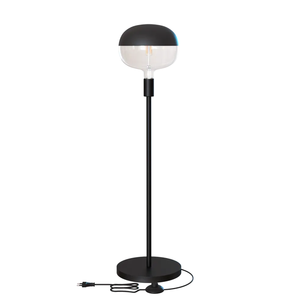 Calex Lampe de Table - E27 - avec interrupteur marche/arrêt - Noir