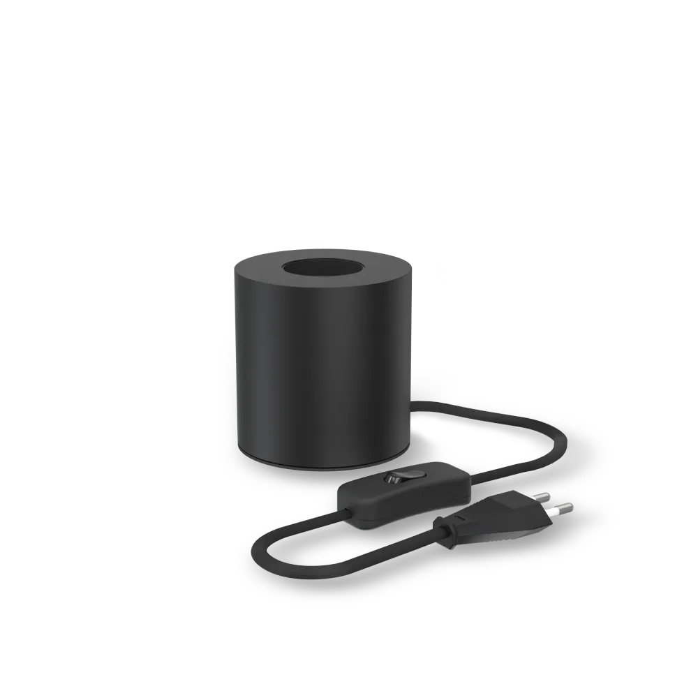 Calex Lampe de Table Ronde - E27 - Noir
