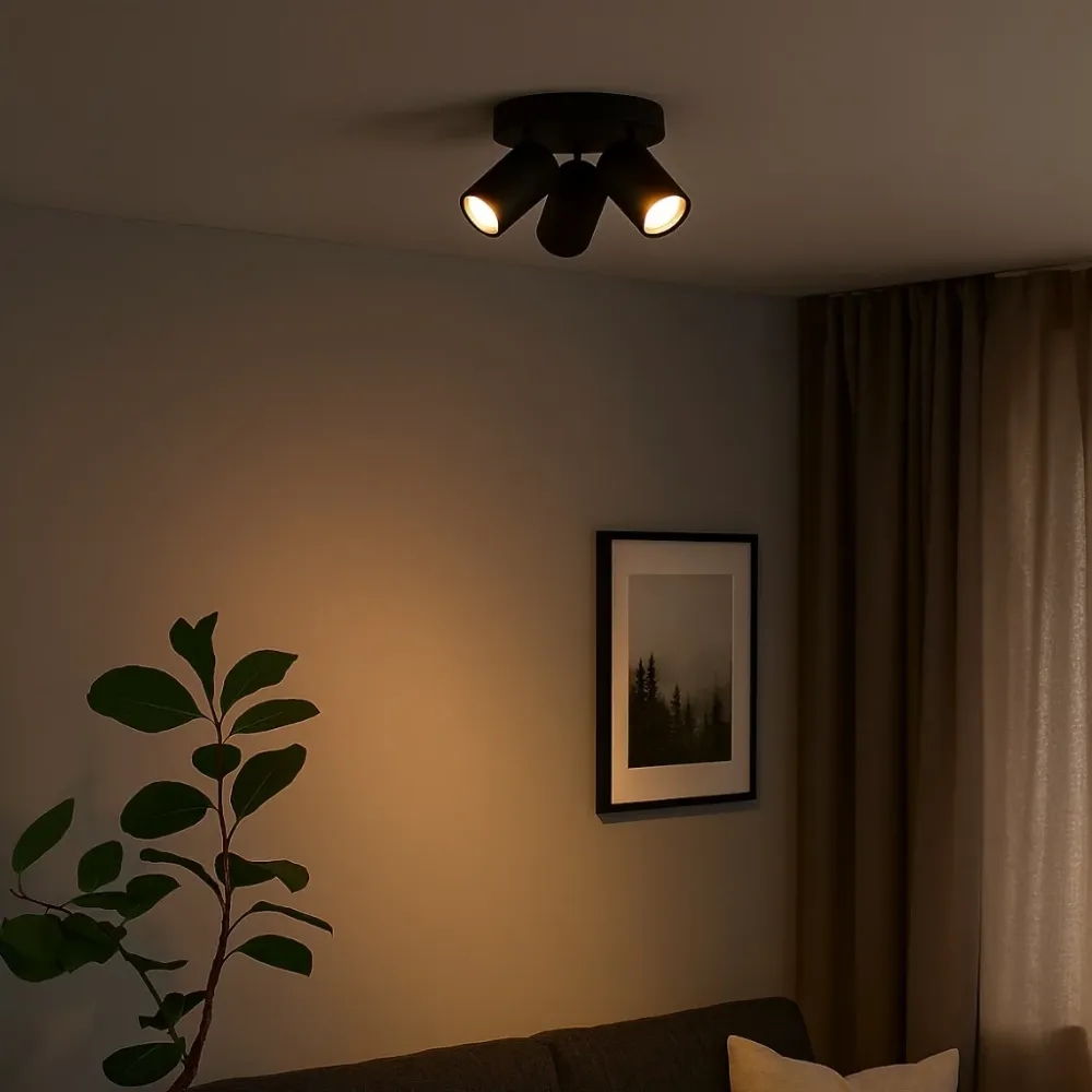 Calex Réflecteur LED - Lot de 3 - GU10 - CCT - Noir