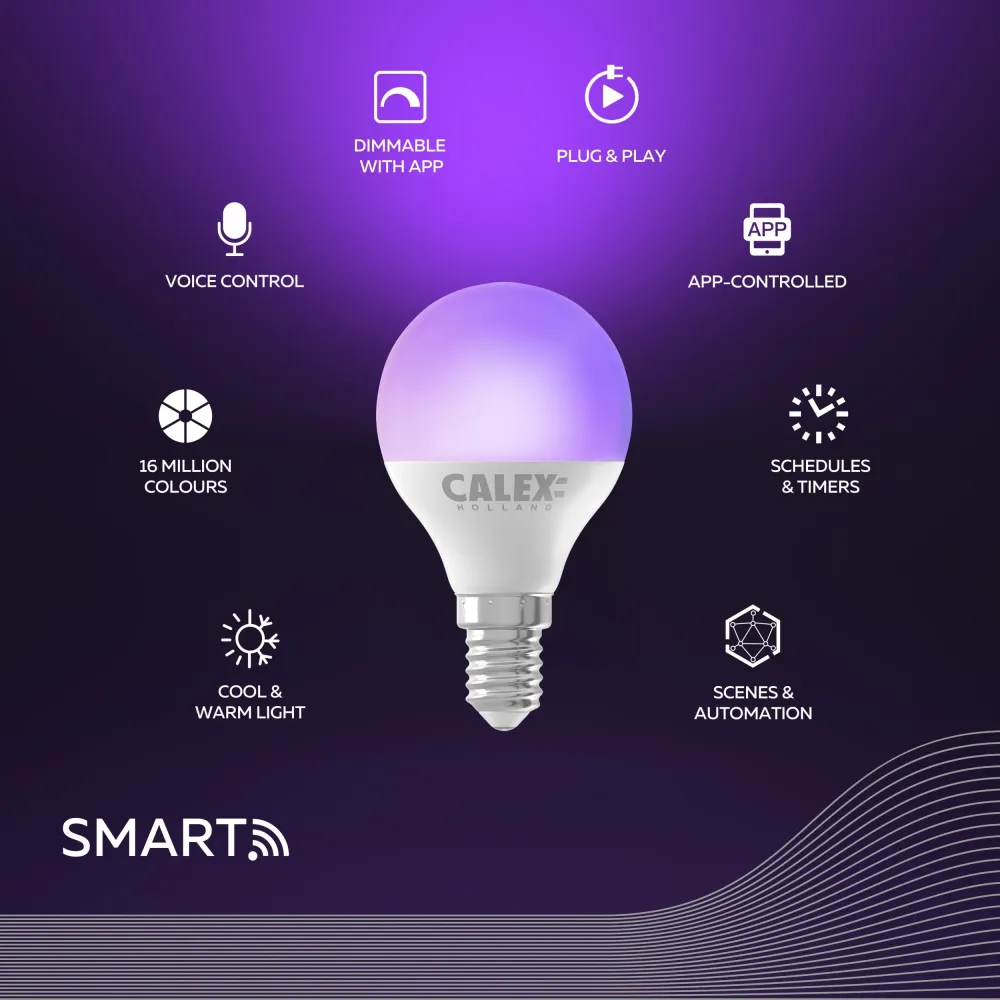 Calex Smart Ampoule LED - E14 - RGB + CCT