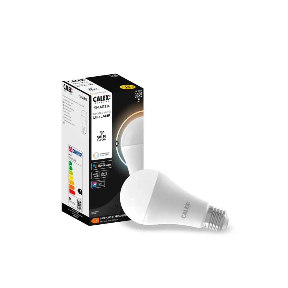 Calex Smart Ampoule LED - E27 - A65 - 14W - Blanc - Dimmable