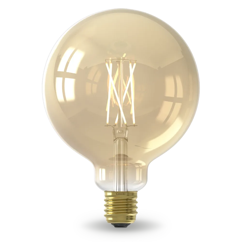 Calex Smart Ampoule LED - E27 - Filament - G125 - CCT - Doré