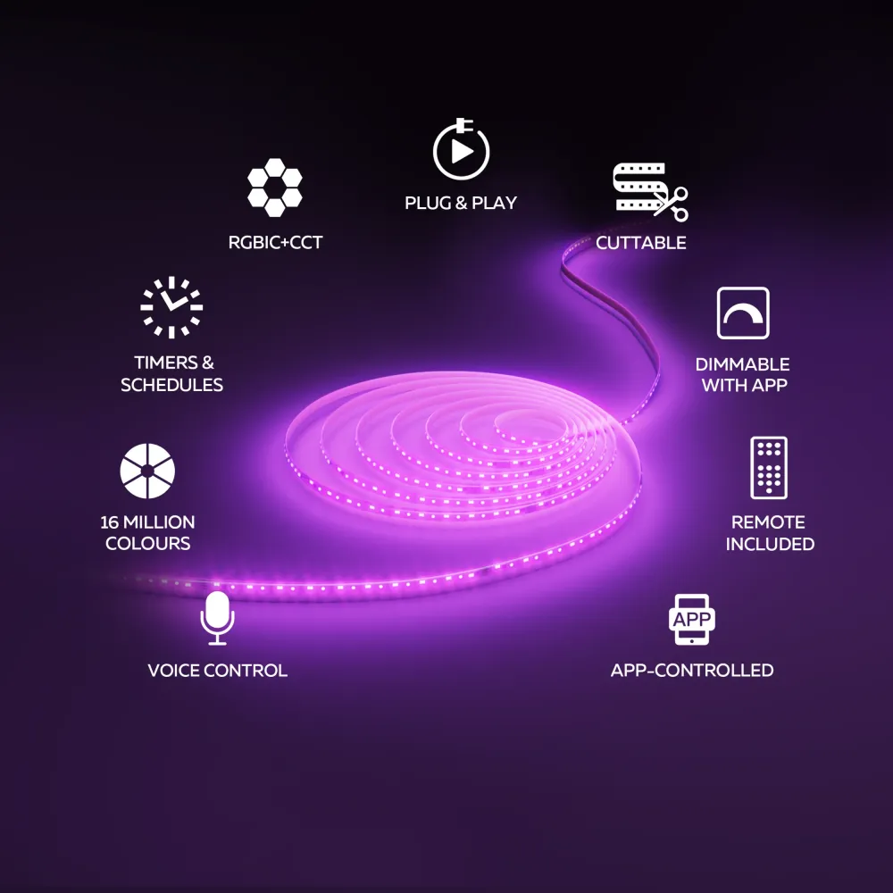 Calex Smart Bande LED - 20m - RGBCCTIC