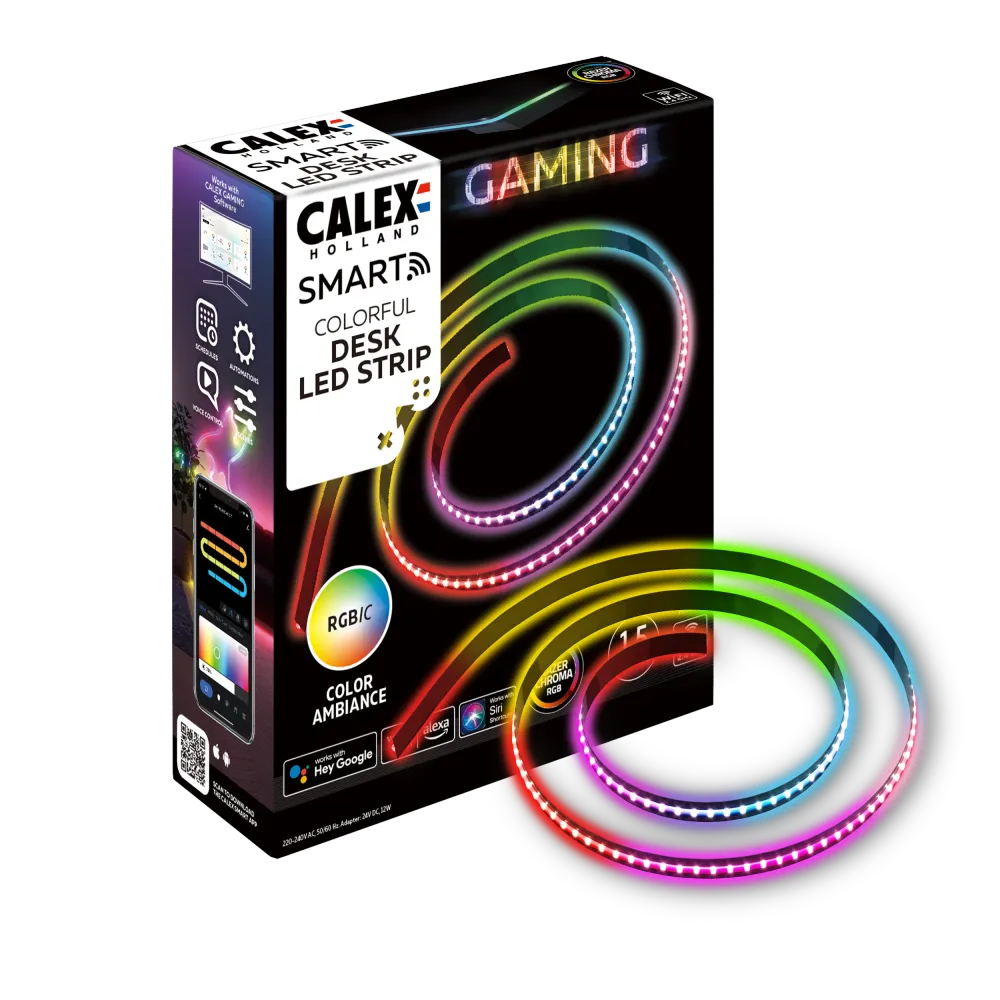Calex Smart Bande LED de Bureau - 150cm - RGBIC