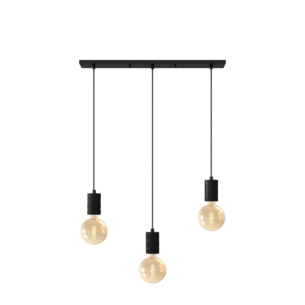 Calex Suspension Luminaire - 3x E27 - Noir