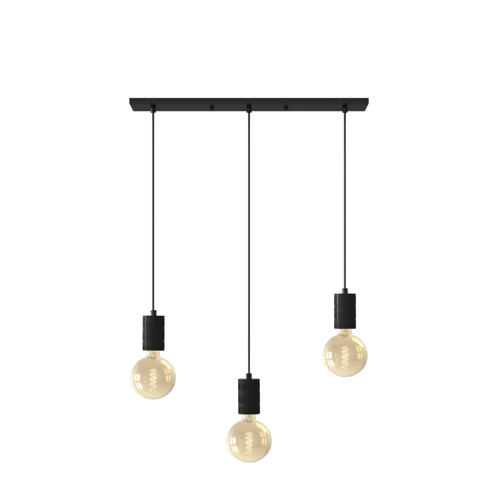 Calex Suspension Luminaire - 3x E27 - Noir