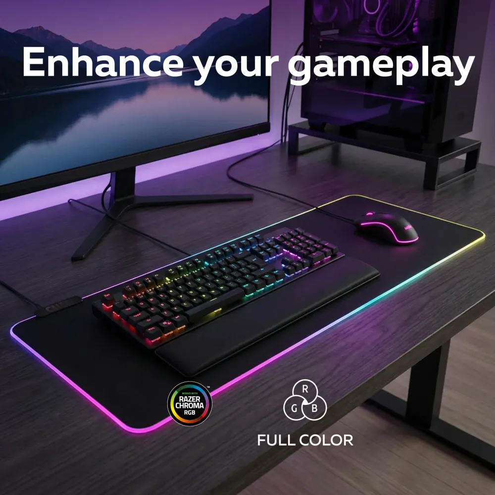Calex Tapis de Souris Gaming XXL - 90 x 30cm - RGB