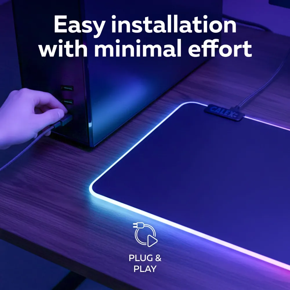 Calex Tapis de Souris Gaming XXL - 90 x 30cm - RGB