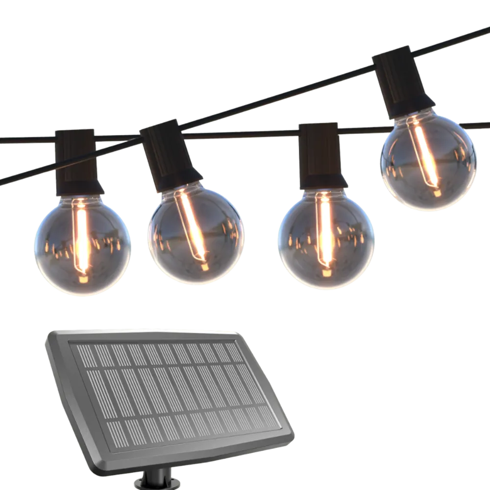 Calex Vista Guirlande Solaire - 10M - Noir