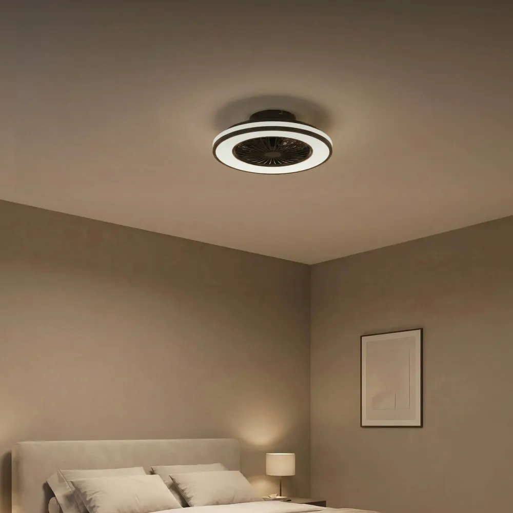 Ventilateur de Plafond LED Calex Ø49 cm – RGB+CCT – Blanc