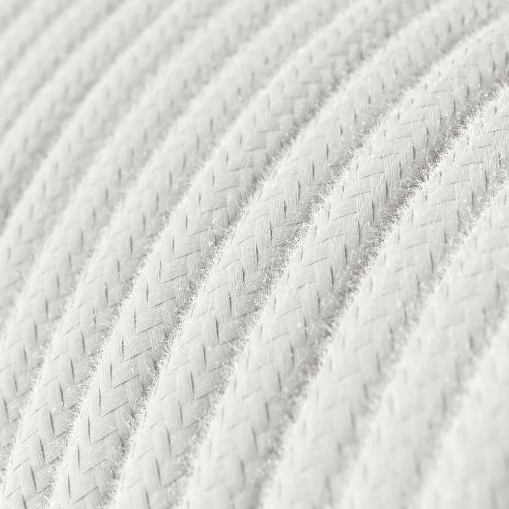 Câblage pour lampe avec câble blanc en coton de 3 m et fiche UK