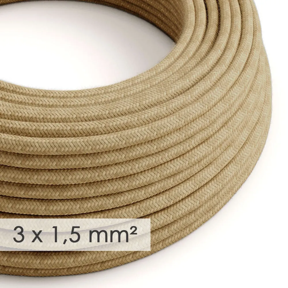 Câble électrique à large section 3x1,50 rond - Jute RN06