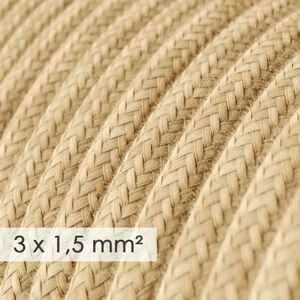 Câble électrique à large section 3x1,50 rond - Jute RN06