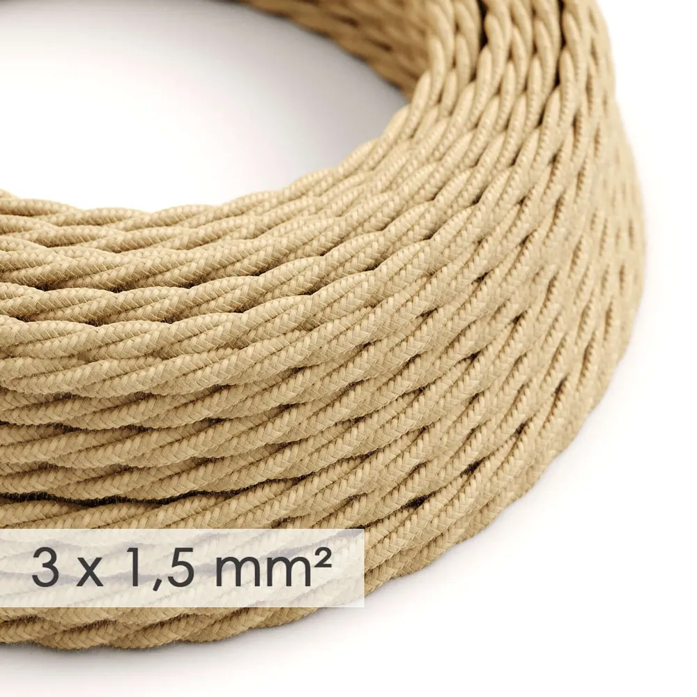 Câble électrique à large section 3x1,50 torsadé - Jute TN06