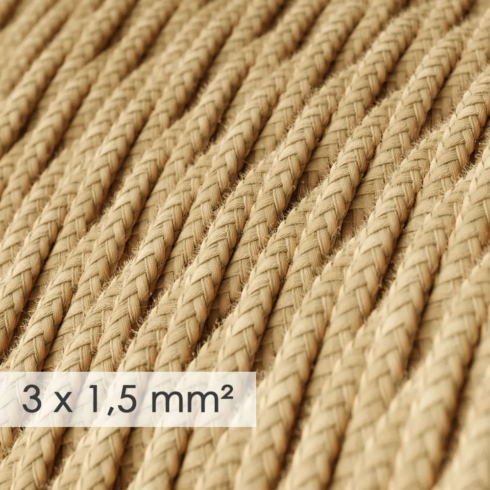 Câble électrique à large section 3x1,50 torsadé - Jute TN06