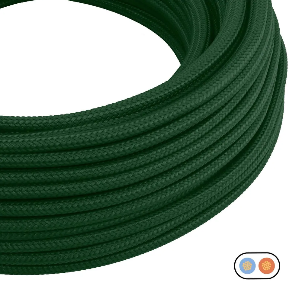 Câble électrique plat Vert êt brillant - PM21