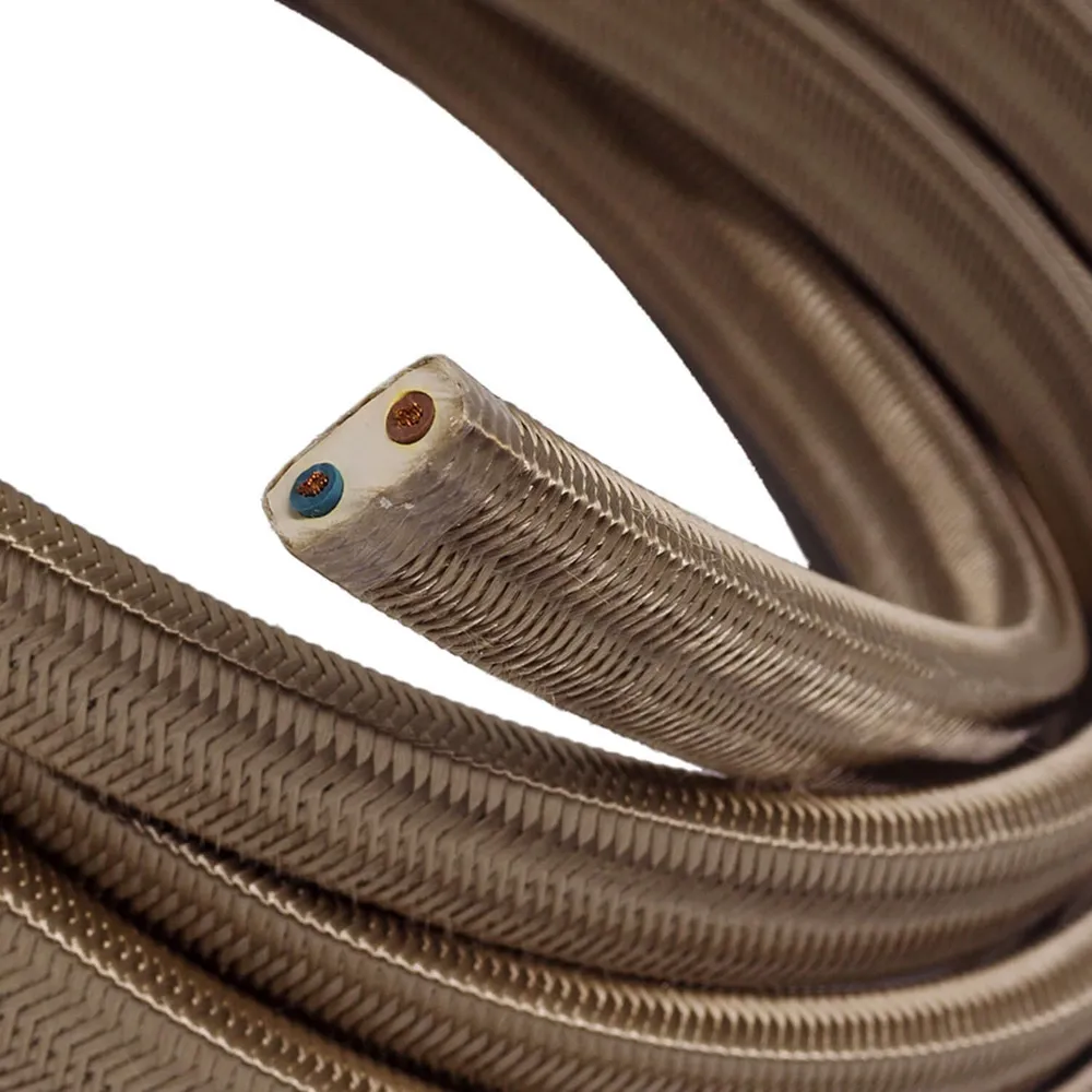 Câble électrique pour guirlande lumineuse gainé de tissu Cipria CM27