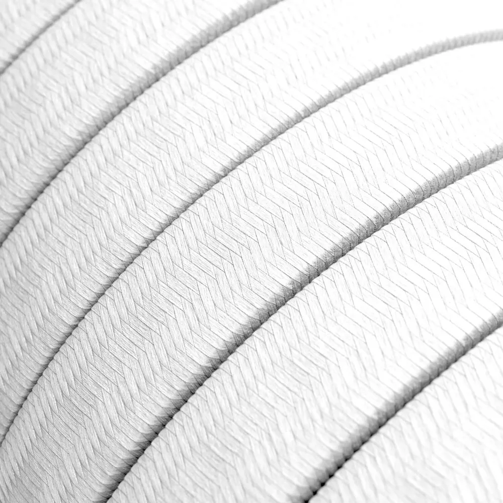 Câble électrique pour guirlande lumineuse recouvert de tissu Blanc CM01 - Résistant aux UV