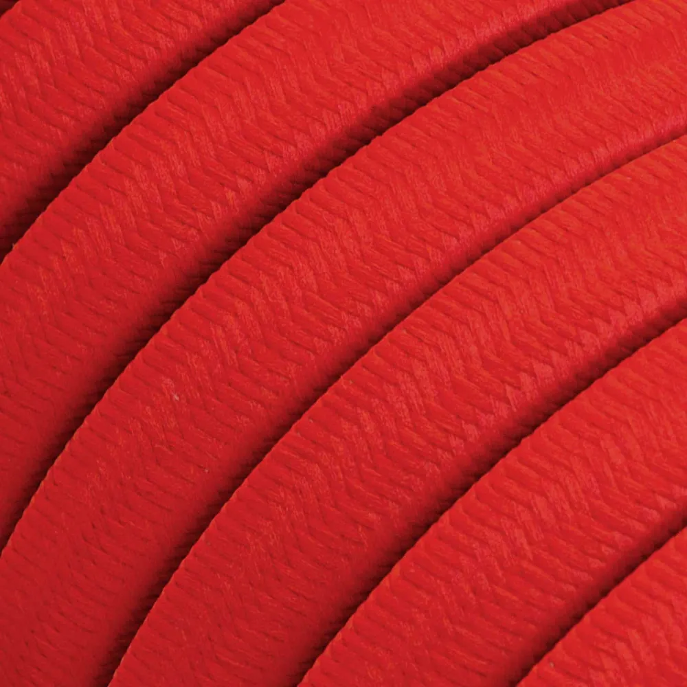 Câble électrique pour guirlande lumineuse recouvert de tissu Rouge CM09 - Résistant aux UV